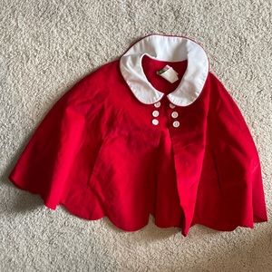 Red Christmas Cape. Shrimp and Grits Kids. Never worn.